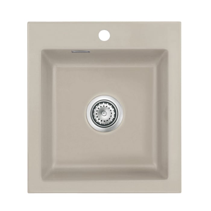 Systemceram Keradomo Mera 46 Einbauspüle mit Handbetätigung, inkl. Armaturbohrung