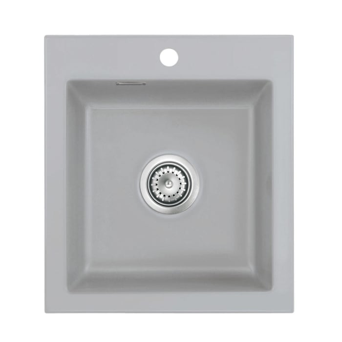 Systemceram Keradomo Mera 46 Einbauspüle mit Handbetätigung, inkl. Armaturbohrung