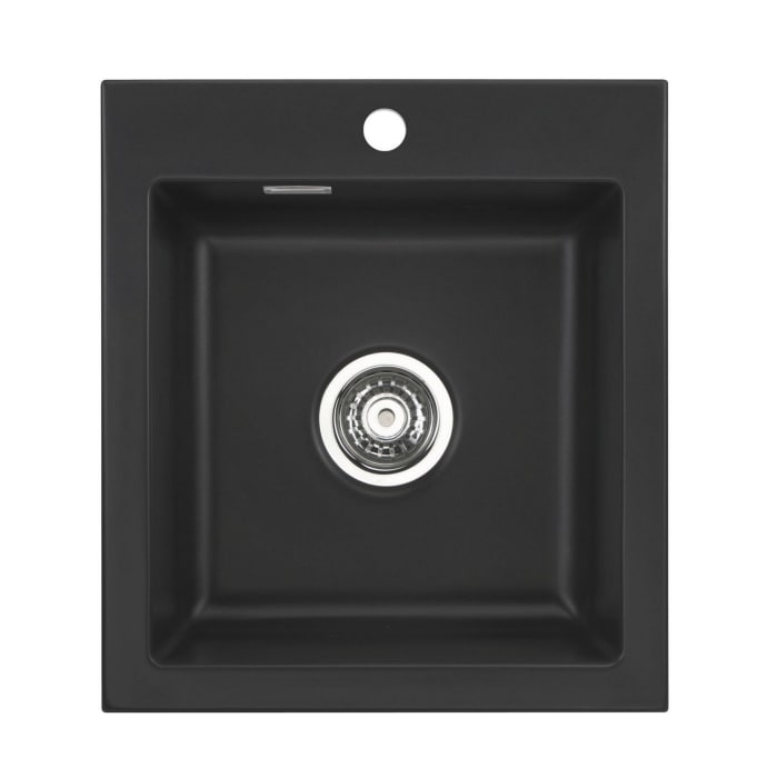 Systemceram Keradomo Mera 46 Einbauspüle mit Handbetätigung, inkl. Armaturbohrung