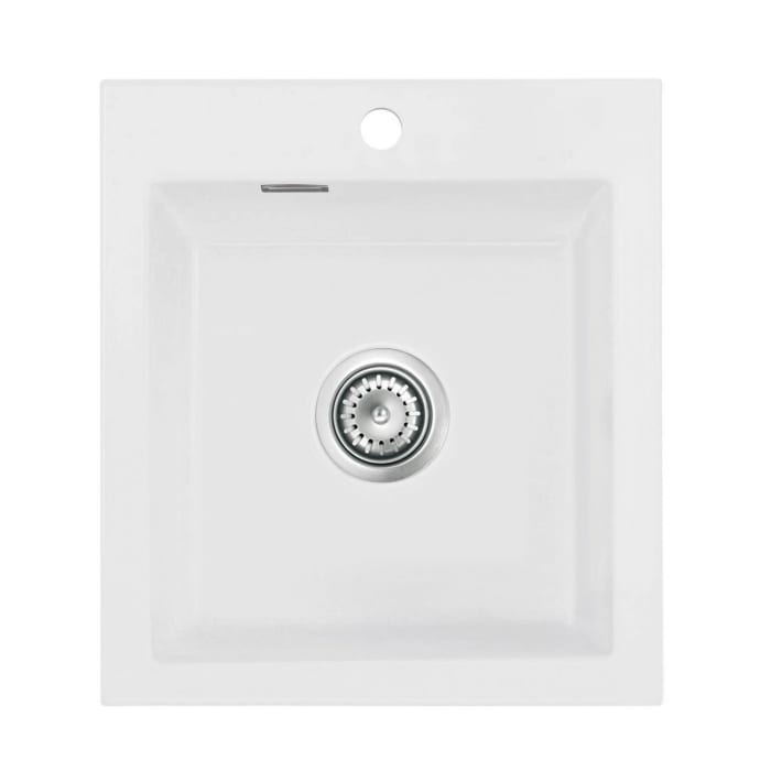 Systemceram Keradomo Mera 46 Einbauspüle mit Excenterbetätigung, inkl. Armaturbohrung