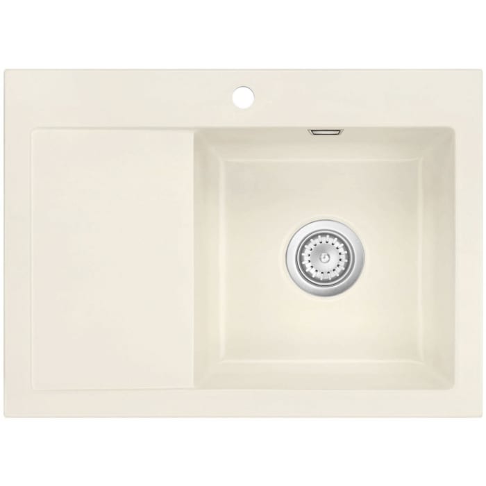 Systemceram Keradomo Mera 70 Einbauspüle rechts mit Handbetätigung, inkl. Armaturbohrung