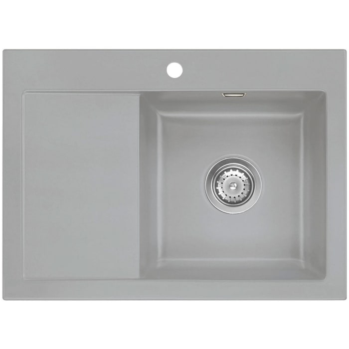 Systemceram Keradomo Mera 70 Einbauspüle rechts mit Handbetätigung, inkl. Armaturbohrung