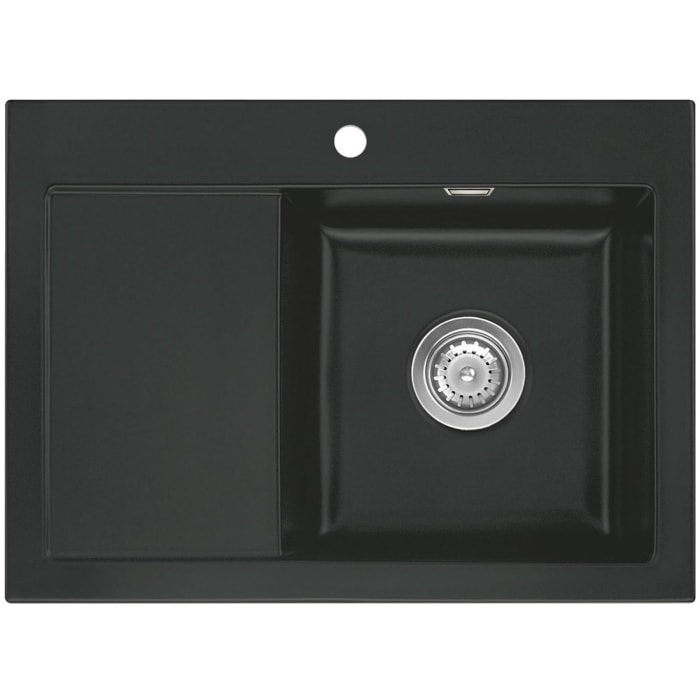 Systemceram Keradomo Mera 70 Einbauspüle rechts mit Handbetätigung, inkl. Armaturbohrung