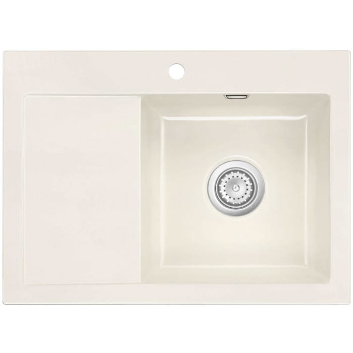 Systemceram Keradomo Mera 70 Einbauspüle rechts mit Excenterbetätigung, inkl. Armaturbohrung