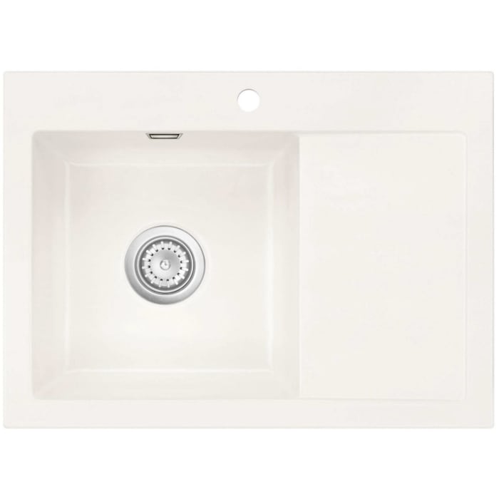 Systemceram Keradomo Mera 70 Einbauspüle links  mit Handbetätigung, inkl. Armaturbohrung