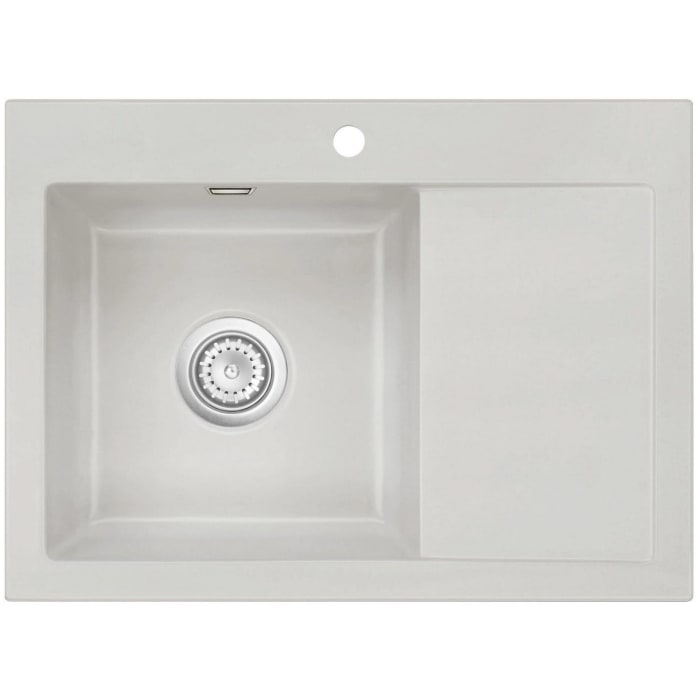 Systemceram Keradomo Mera 70 Einbauspüle links  mit Handbetätigung, inkl. Armaturbohrung