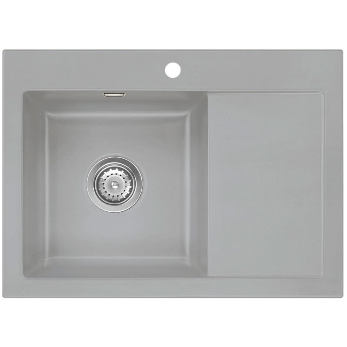 Systemceram Keradomo Mera 70 Einbauspüle links mit Excenterbetätigung, inkl. Armaturbohrung