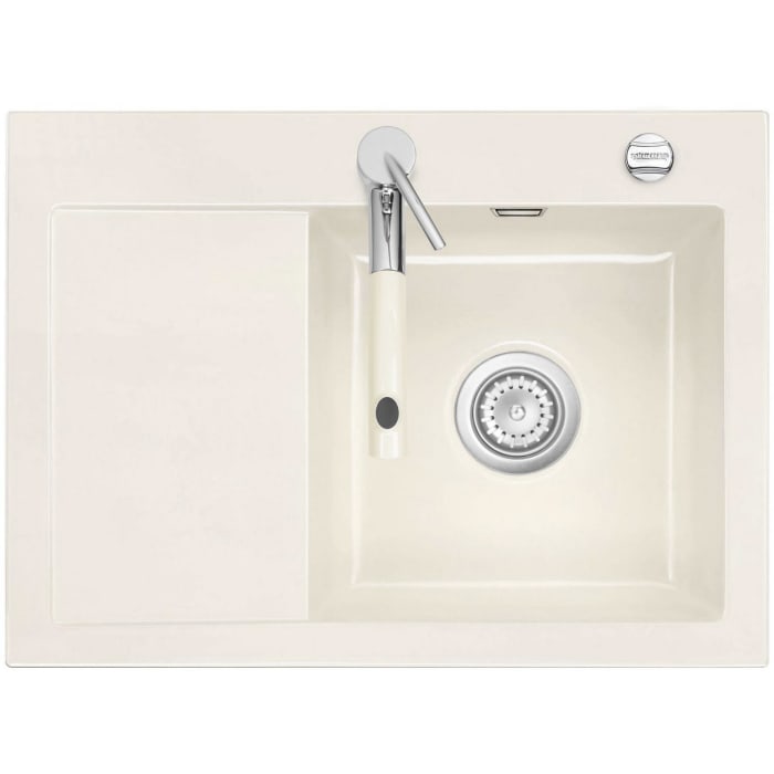 Systemceram Keradomo Mera 70 Einbauspüle rechts mit Excenterbetätigung, inkl. Armaturbohrung