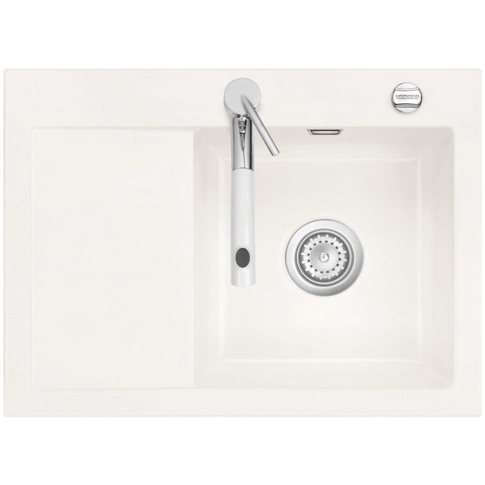 Systemceram Keradomo Mera 70 Einbauspüle rechts mit Excenterbetätigung, inkl. Armaturbohrung