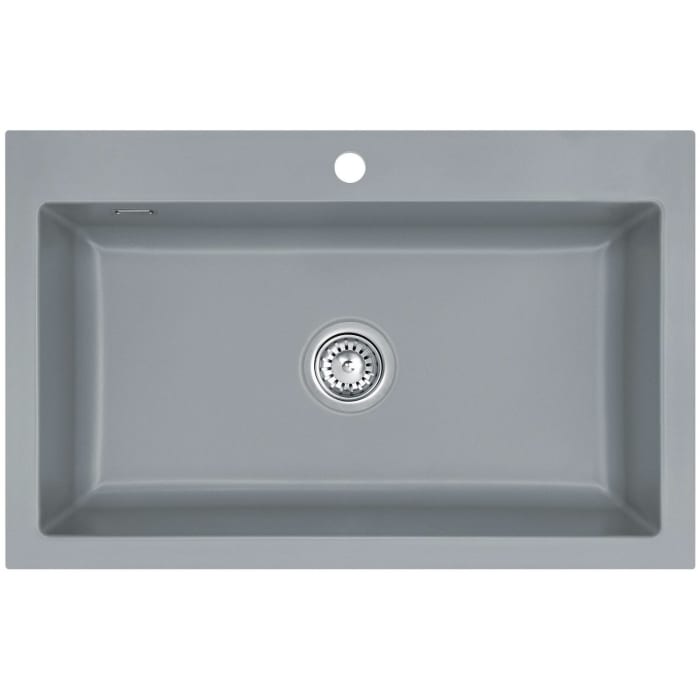 Systemceram Keradomo Mera 80 Einbauspüle mit Handbetätigung, inkl. Armaturbohrung