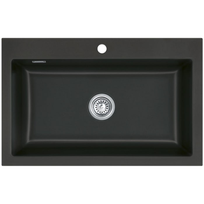 Systemceram Keradomo Mera 80 Einbauspüle mit Handbetätigung, inkl. Armaturbohrung