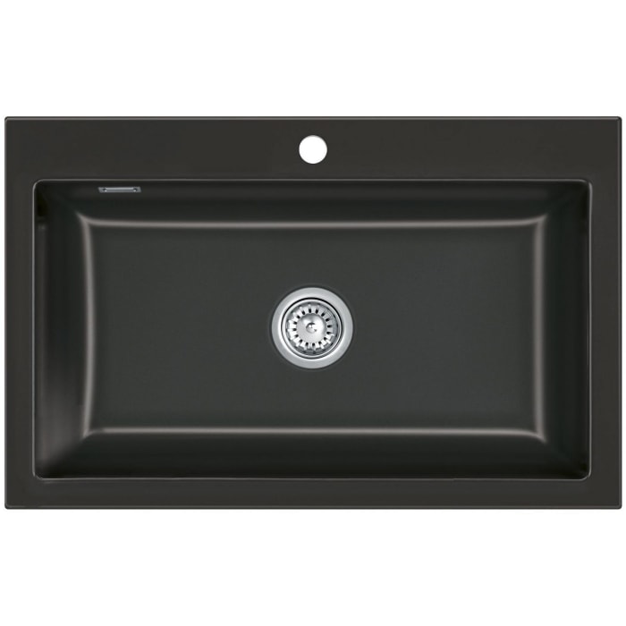 Systemceram Keradomo Mera 80 Einbauspüle mit Excenterbetätigung, inkl. Armaturbohrung