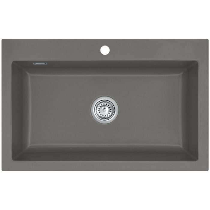 Systemceram Keradomo Mera 80 Einbauspüle mit Excenterbetätigung, inkl. Armaturbohrung