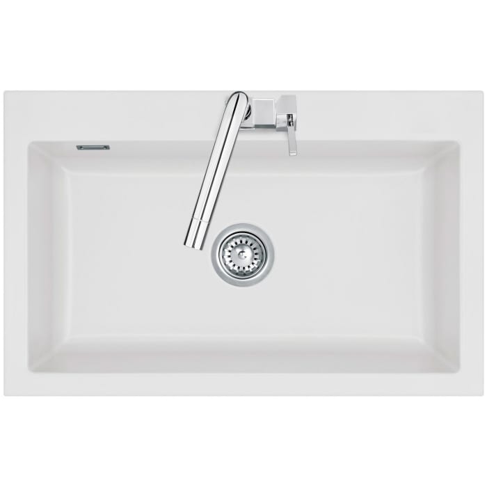 Systemceram Keradomo Mera 80 Einbauspüle mit Handbetätigung, inkl. Armaturbohrung