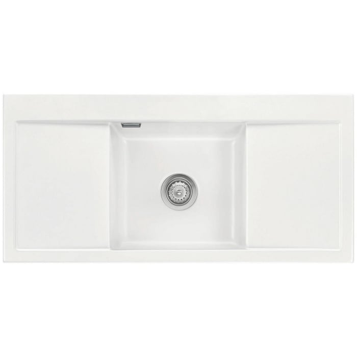 Systemceram Keradomo Mera Middle Einbauspüle mit Handbetätigung, ohne Hahnlochbohrung