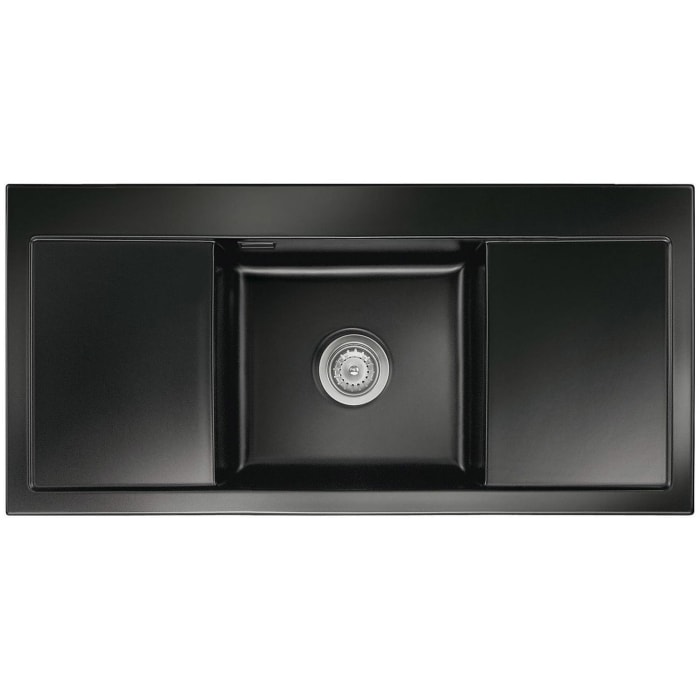 Systemceram Keradomo Mera Middle Einbauspüle mit Handbetätigung, ohne Hahnlochbohrung