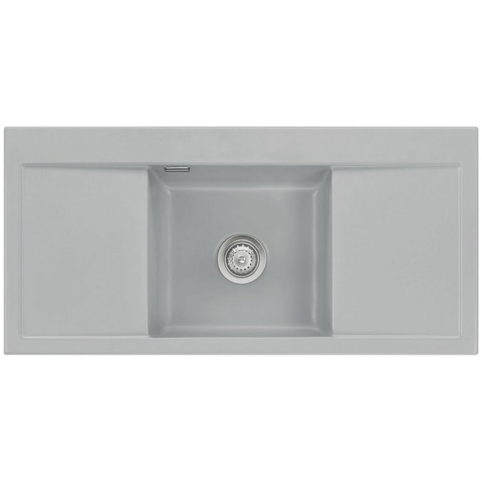 Systemceram Keradomo Mera Middle Einbauspüle mit Excenterbetätigung, ohne Hahnlochbohrung