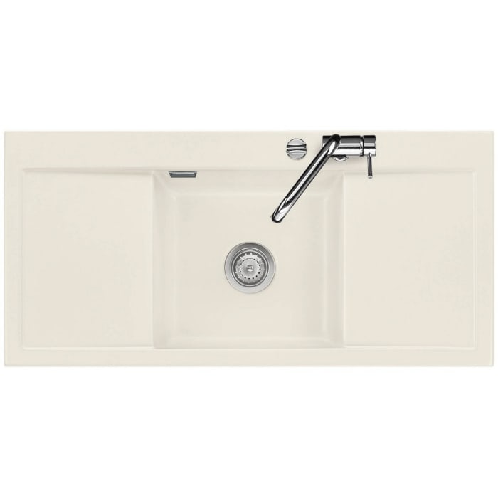 Systemceram Keradomo Mera Middle Einbauspüle mit Excenterbetätigung, ohne Hahnlochbohrung