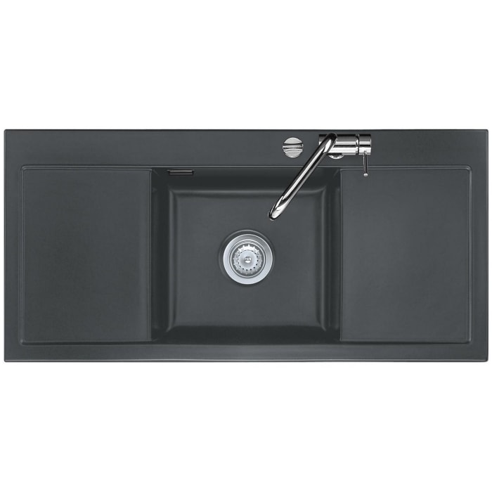 Systemceram Keradomo Mera Middle Einbauspüle mit Excenterbetätigung, ohne Hahnlochbohrung