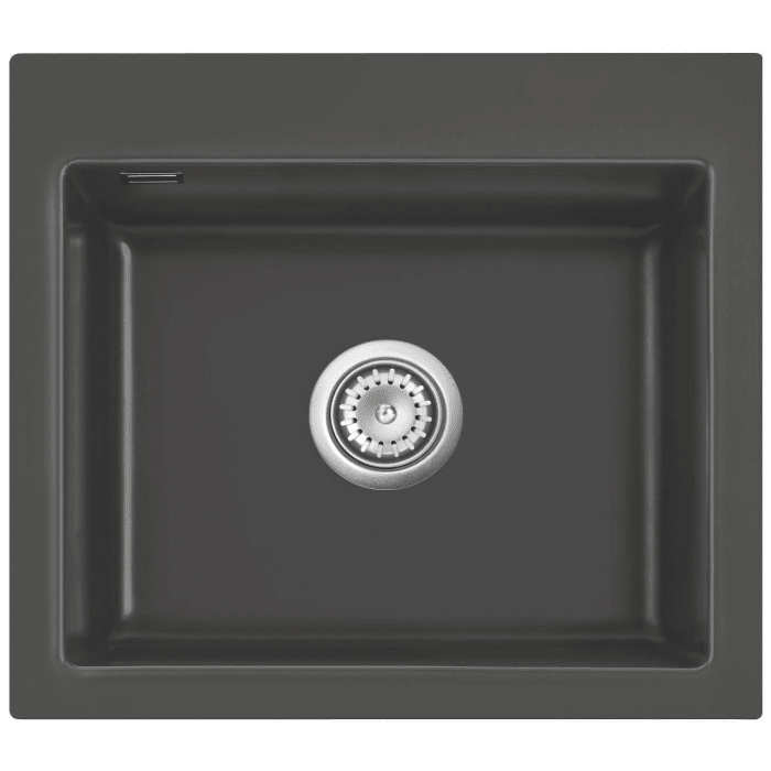 Systemceram Keradomo Mera 57 Einbauspüle mit Excenterbetätigung, mit Hahnlochbohrung