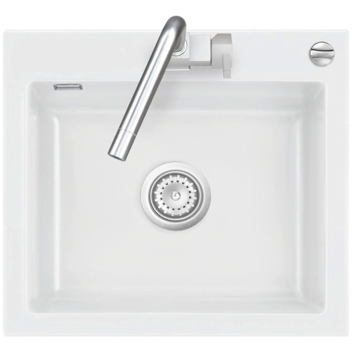 Systemceram Keradomo Mera 57 Einbauspüle mit Excenterbetätigung, mit Hahnlochbohrung