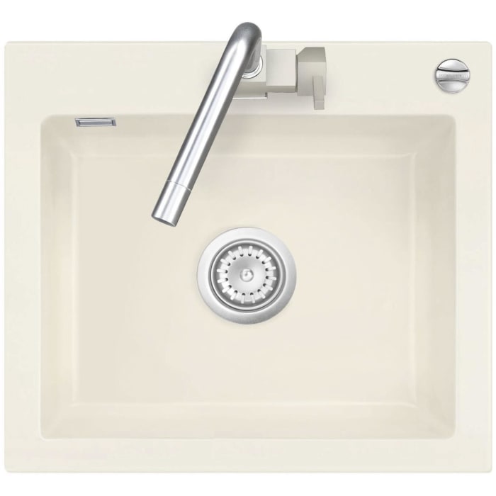 Systemceram Keradomo Mera 57 Einbauspüle mit Excenterbetätigung, mit Hahnlochbohrung