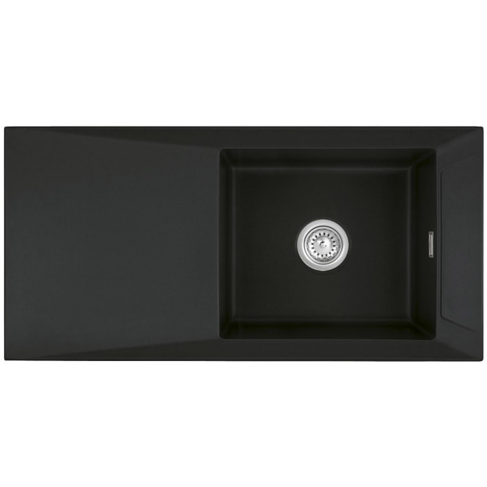 Systemceram Keradomo Siro 100 Einbauspüle reversibel mit Handbetätigung, ohne Hahnlochbohrung