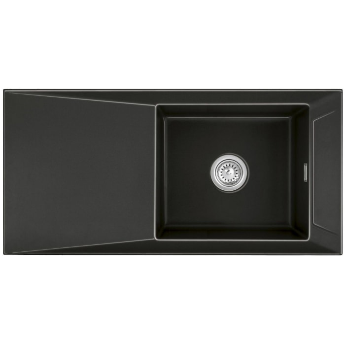 Systemceram Keradomo Siro 100 Einbauspüle reversibel mit Excenterbetätigung, ohne Hahnlochbohrung