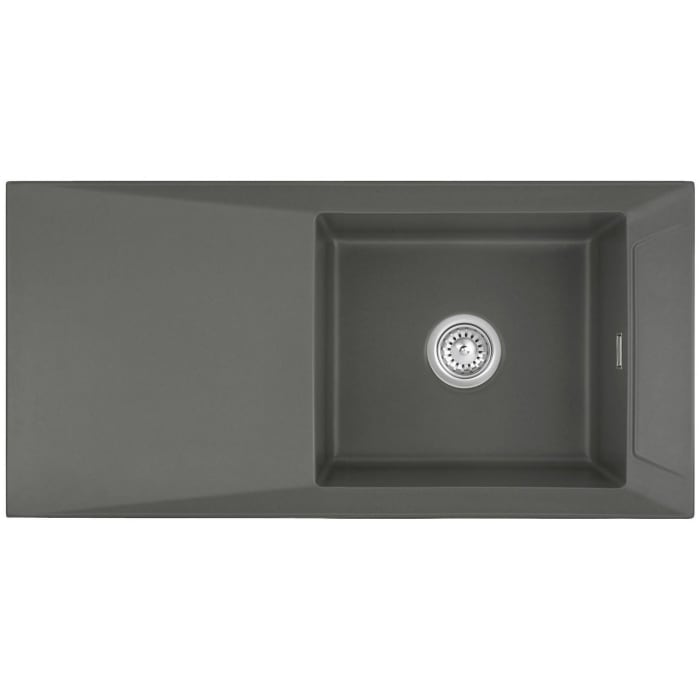 Systemceram Keradomo Siro 100 Einbauspüle reversibel mit Excenterbetätigung, ohne Hahnlochbohrung