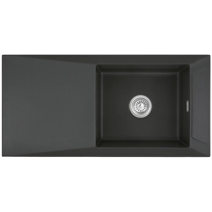 Systemceram Keradomo Siro 100 Einbauspüle reversibel mit Excenterbetätigung, ohne Hahnlochbohrung