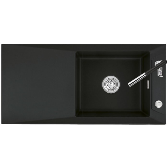 Systemceram Keradomo Siro 100 Einbauspüle reversibel mit Excenterbetätigung, ohne Hahnlochbohrung