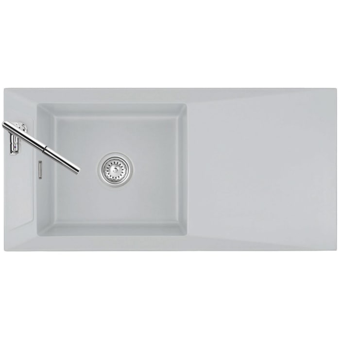 Systemceram Keradomo Siro 100 Einbauspüle reversibel mit Handbetätigung, ohne Hahnlochbohrung