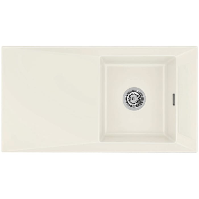 Systemceram Keradomo Siro 90 Einbauspüle mit Excenterbetätigung, ohne Hahnlochbohrung