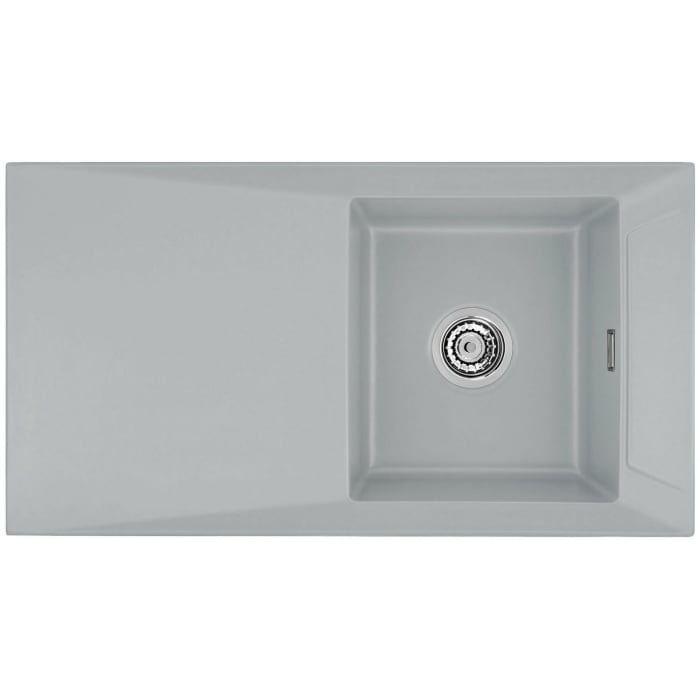 Systemceram Keradomo Siro 90 Einbauspüle mit Excenterbetätigung, ohne Hahnlochbohrung