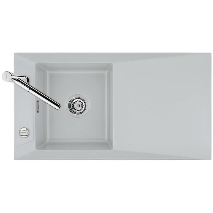 Systemceram Keradomo Siro 90 Einbauspüle mit Excenterbetätigung, ohne Hahnlochbohrung