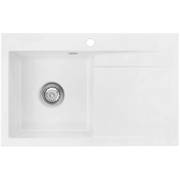 Systemceram Keradomo Stema 80 Einbauspüle links mit Handbetätigung, inkl. Armaturbohrung