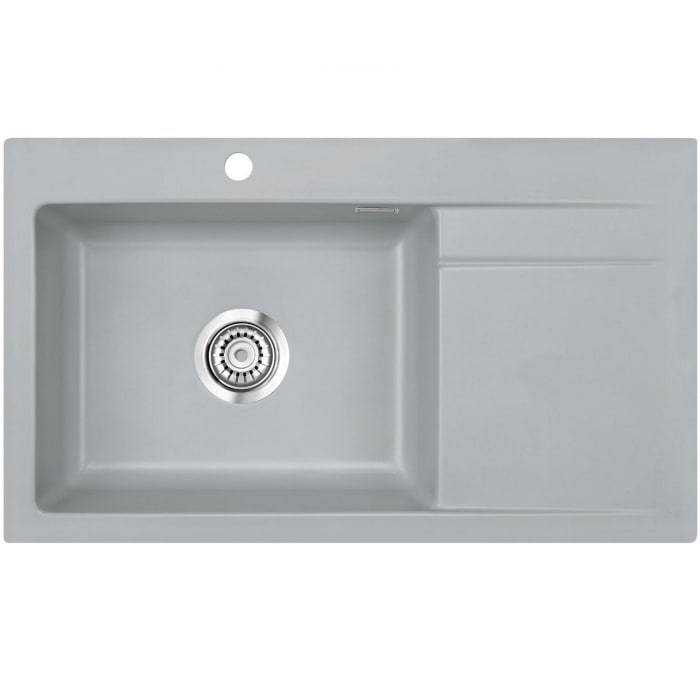 Systemceram Keradomo Stema 86 SL Einbauspüle links mit Handbetätigung, inkl. Armaturbohrung