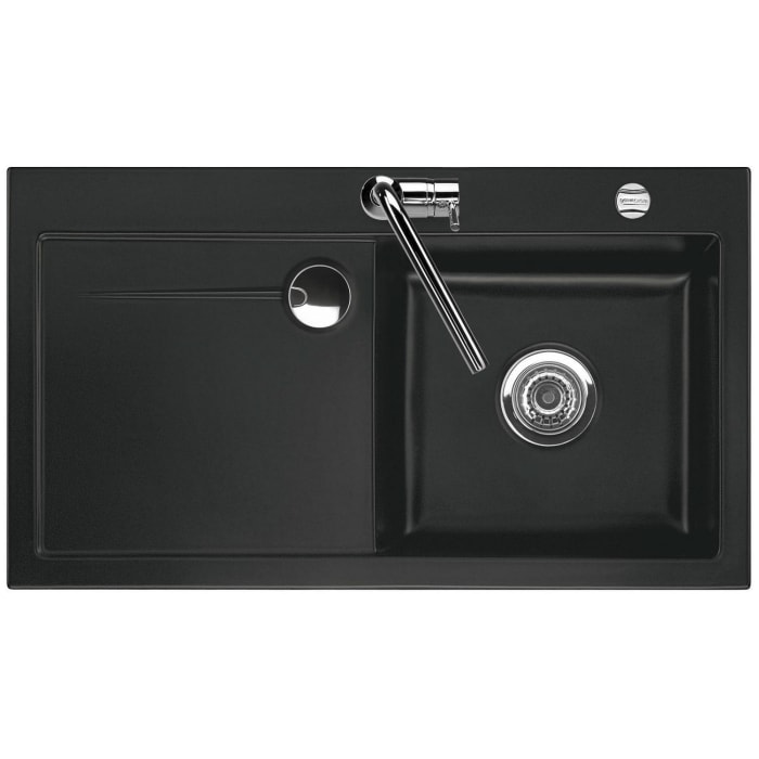 Systemceram Keradomo Stema 90 Einbauspüle rechts mit Excenterbetätigung, inkl. Armaturbohrung