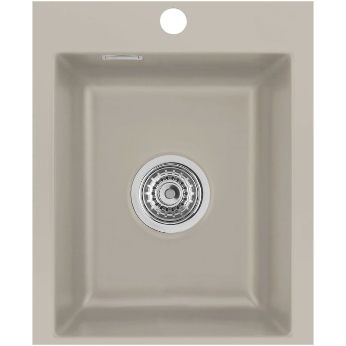 Systemceram Keradomo Mera 39 F Spüle für flächenbündigen Einbau mit Handbetätigung, inkl. Armaturbohrung