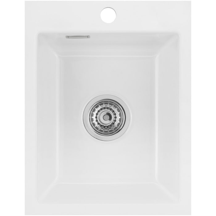 Systemceram Keradomo Mera 39 F Spüle für flächenbündigen Einbau mit Excenterbetätigung, inkl. Armaturbohrung