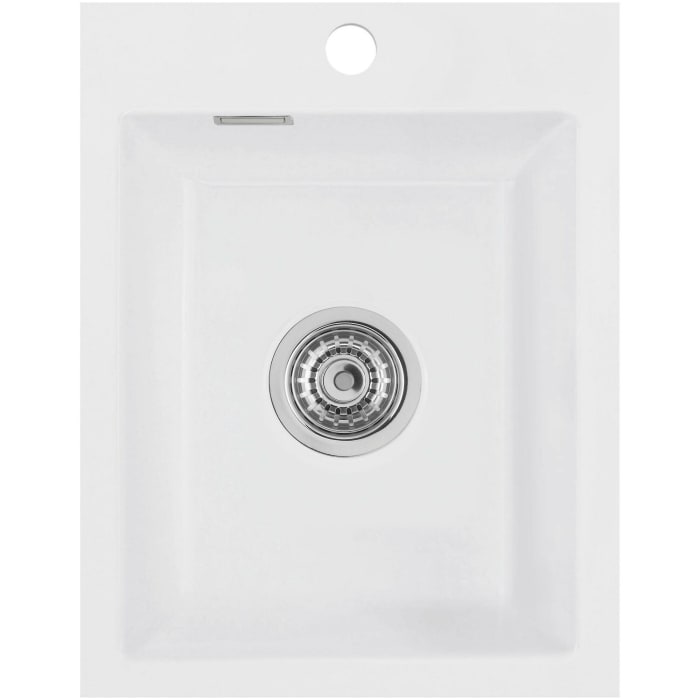 Systemceram Keradomo Mera 39 F Spüle für flächenbündigen Einbau mit Excenterbetätigung, inkl. Armaturbohrung