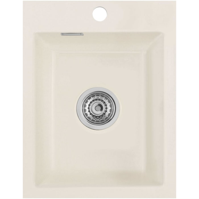 Systemceram Keradomo Mera 39 F Spüle für flächenbündigen Einbau mit Excenterbetätigung, inkl. Armaturbohrung