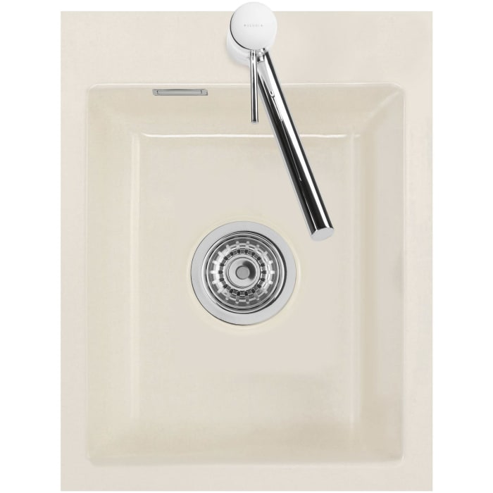 Systemceram Keradomo Mera 39 F Spüle für flächenbündigen Einbau mit Handbetätigung, inkl. Armaturbohrung