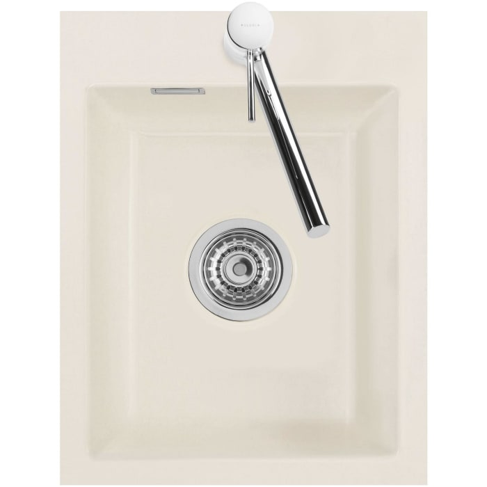 Systemceram Keradomo Mera 39 F Spüle für flächenbündigen Einbau mit Handbetätigung, inkl. Armaturbohrung