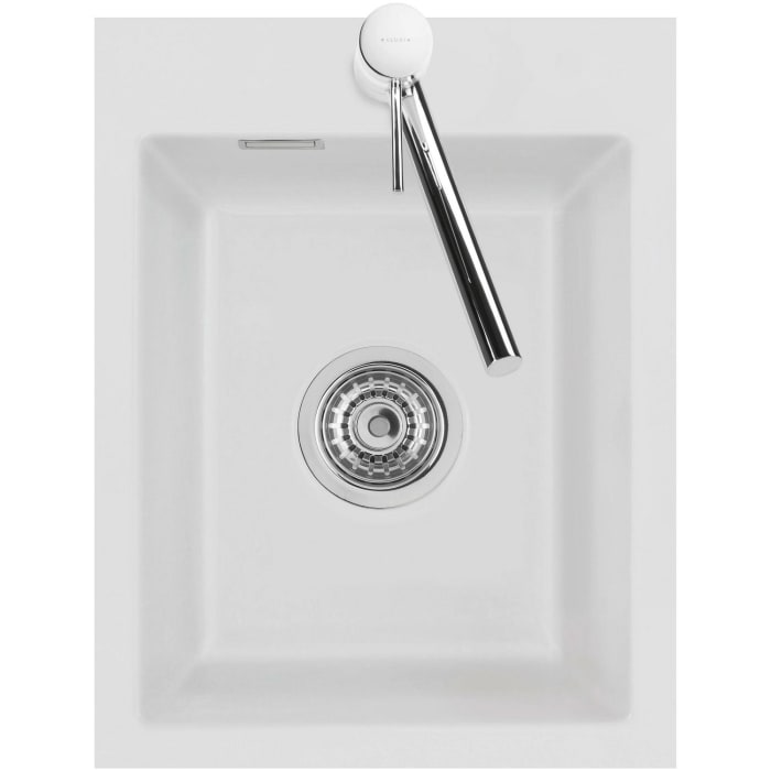 Systemceram Keradomo Mera 39 F Spüle für flächenbündigen Einbau mit Handbetätigung, inkl. Armaturbohrung