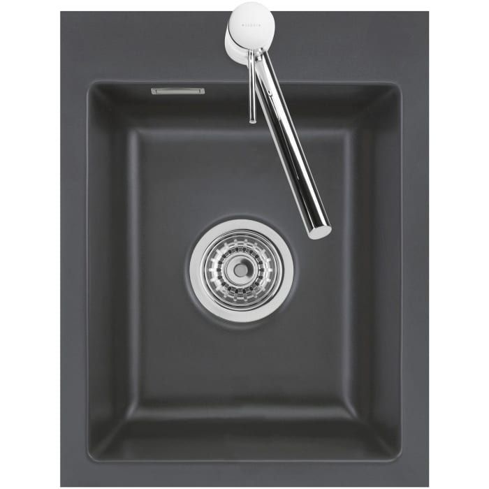 Systemceram Keradomo Mera 39 F Spüle für flächenbündigen Einbau mit Handbetätigung, inkl. Armaturbohrung