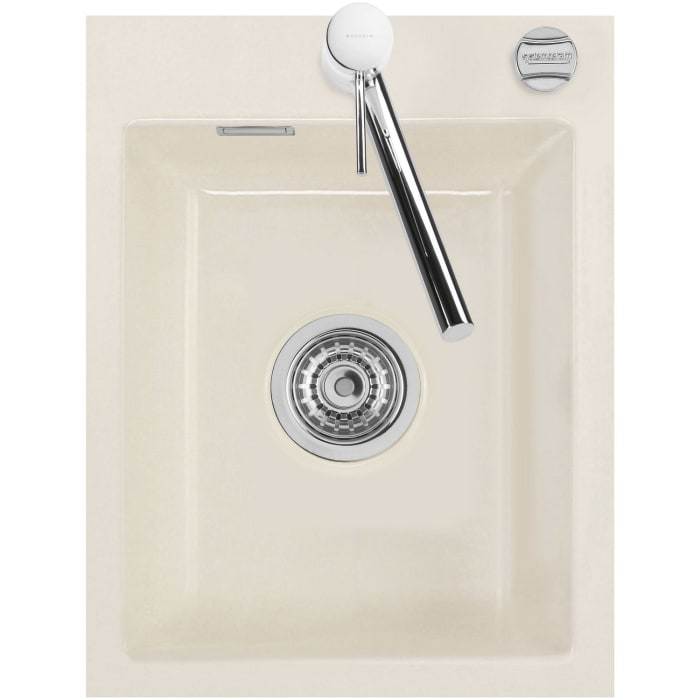 Systemceram Keradomo Mera 39 F Spüle für flächenbündigen Einbau mit Excenterbetätigung, inkl. Armaturbohrung