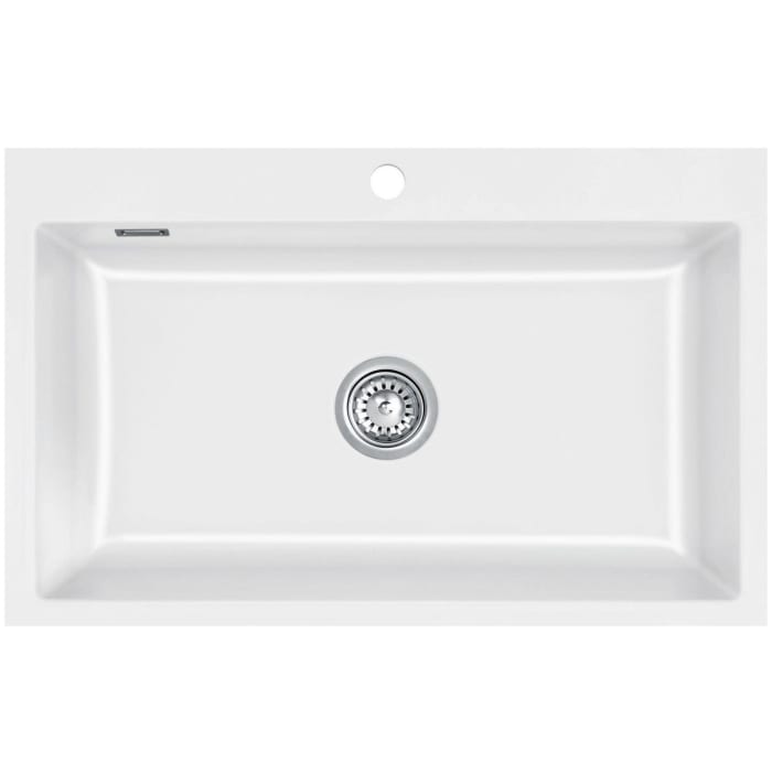 Systemceram Keradomo Mera 80 F Spüle für flächenbündigen Einbau mit Handbetätigung, inkl. Armaturbohrung