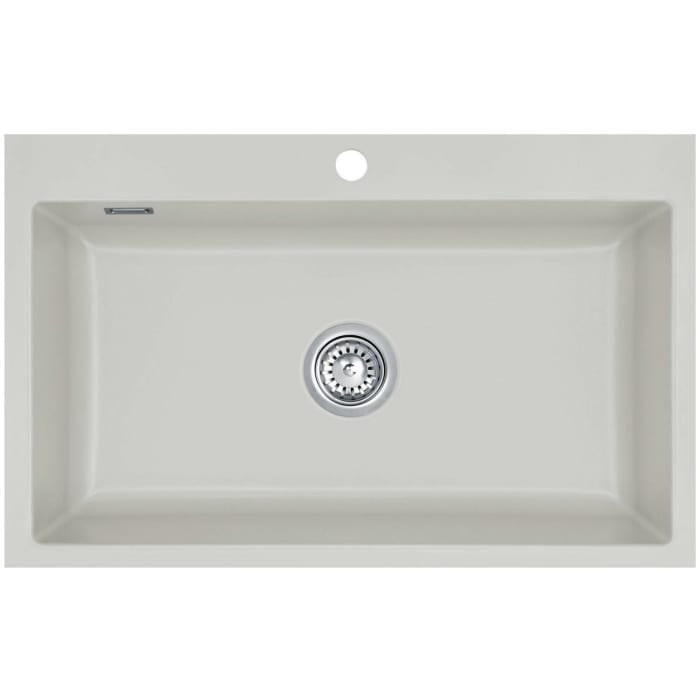 Systemceram Keradomo Mera 80 F Spüle für flächenbündigen Einbau mit Excenterbetätigung, inkl. Armaturbohrung