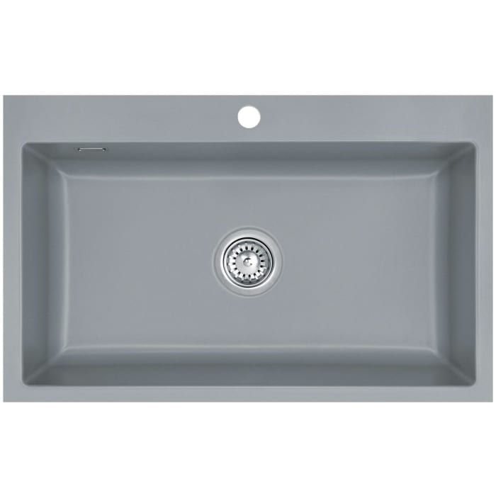 Systemceram Keradomo Mera 80 F Spüle für flächenbündigen Einbau mit Excenterbetätigung, inkl. Armaturbohrung